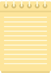 syllabus notepad icon flat isolated vector image