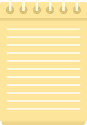 Syllabus notepad icon flat isolated vector