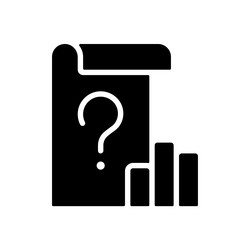 Unclear data black glyph icon vector