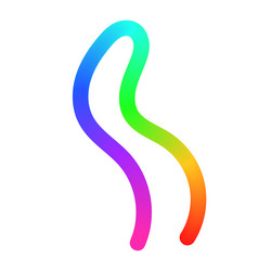 abstract wavy lines with colorful gradient ribbon vector image