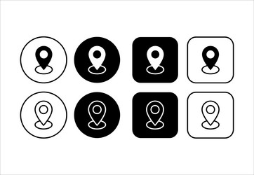 address icons set collection of map symbols place vector image