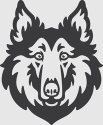 Collie Rough Head Logo Vector Image