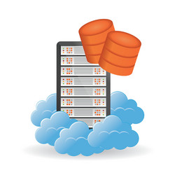 Data center cloud computing technology concept vector