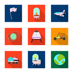 design of mars and space sign set vector image