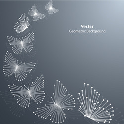 geometric pattern with connected lines and dots vector image