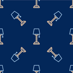 line floor lamp icon isolated seamless pattern vector image