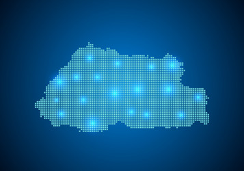 abstract blue background with map internet line vector image