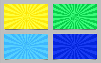 abstract colored ray burst pattern card vector image