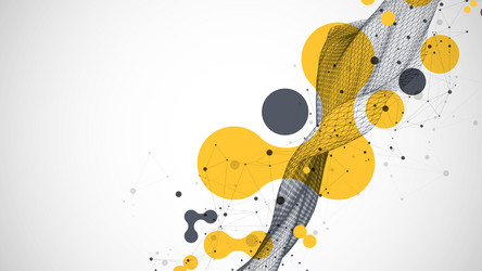 abstract wave is made in a frame style template vector image