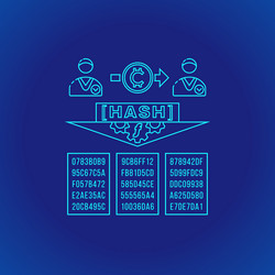 blockchain distributed ledger technology vector image