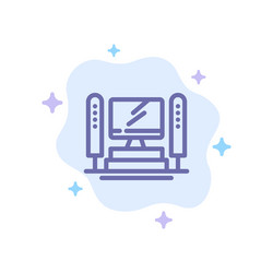 computer computing server cpu blue icon vector image