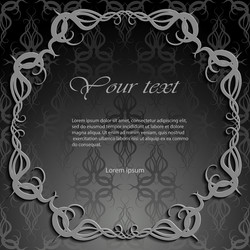 frame calligraphic patterns vector image
