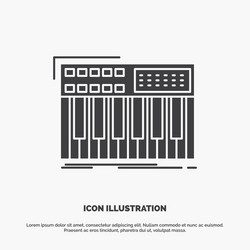 synth keyboard midi synthesiser synthesizer icon vector image