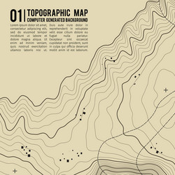 topographic map background with space for copy vector image