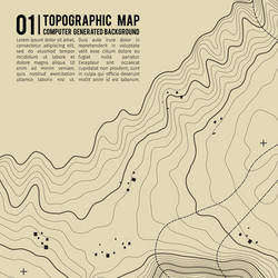 topographic map background with space for copy vector