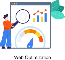web optimization vector image