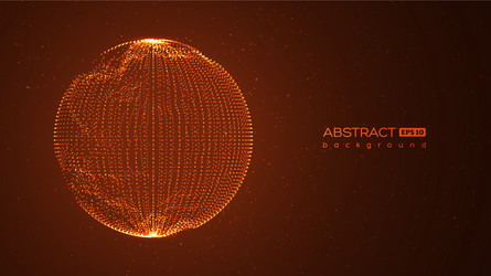 abstract particles sphere with explosion effect vector image