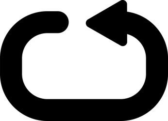 black undo arrow creating a circular shape vector image