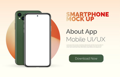 concept of touch screen smart phone with blank vector image