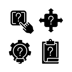 Technical Support Question Icons vector image