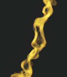 array with dynamic particles wavy background vector image