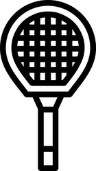 badminton racket linear style icon design vector image