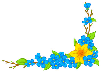 decorative frame with summer flowers beautiful Vector Image