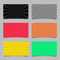 abstract colored ray burst pattern card vector