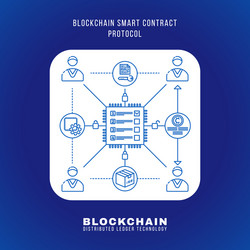 blockchain distributed ledger technology vector image