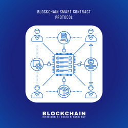 Blockchain distributed ledger technology vector