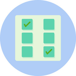 checkbox flat circle icon vector image