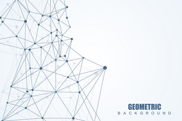 geometric abstract background with connected line vector image
