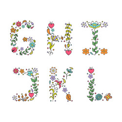Alphabet on white background Royalty Free Vector Image