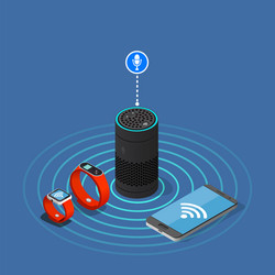 internet of things isometric composition vector image