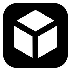 isometric cube element icon cubist abstract 3d vector image
