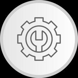setting line circle grey icon vector image