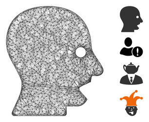 shouting head web mesh vector image