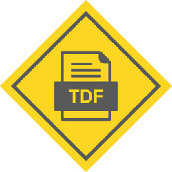 tdf file document icon vector