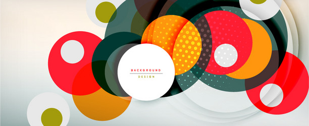 trendy simple circle abstract background dynamic vector