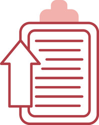 upload line fill icon vector image