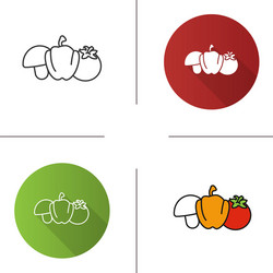 Vegetables icon vector