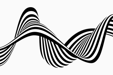 Abstract wave background black and white wavy Vector Image