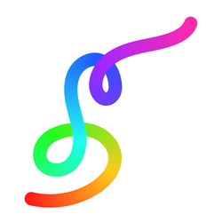 abstract wavy lines with colorful gradient ribbon vector image