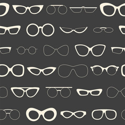 linear eyewear seamless pattern various trendy vector image