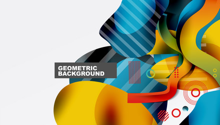 vibrant abstract background overlapping shapes vector image