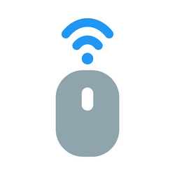 wireless mouse connected to device via bluetooth vector image