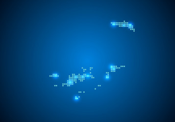 abstract blue background with map internet line vector image