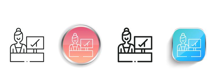 gate assistant icon thin linear regular vector image