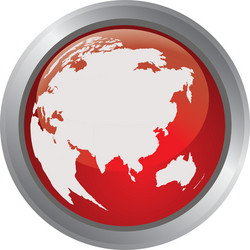 globe of the world button vector image