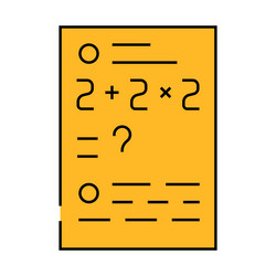 math problems icon color vector image